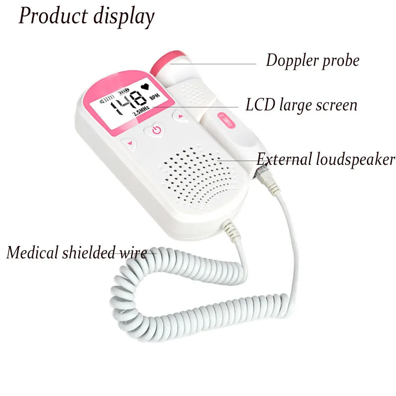 Монитор сердца для беременных женщин с допплером без излучения измерение