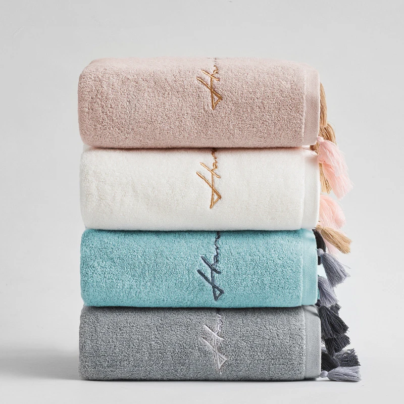 

Полотенце для лица из натурального хлопка, с бахромой, 35 х77 м