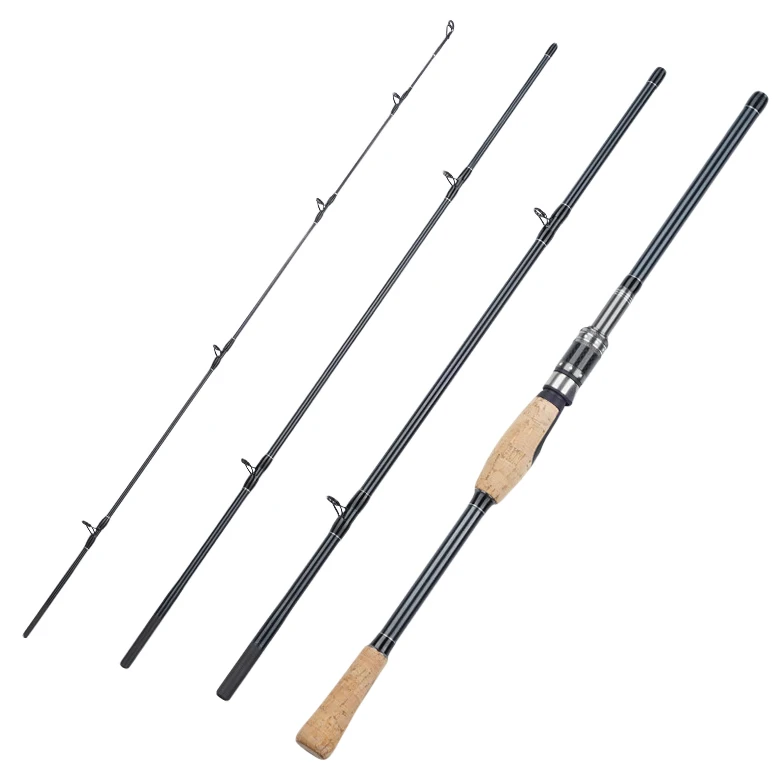 

4 Sections Fishing Rod M Power Carbon Fiber Portable Spinning Fishing Rod Medium Fishing Pole 2.4M De Pesca Fishing Tackle