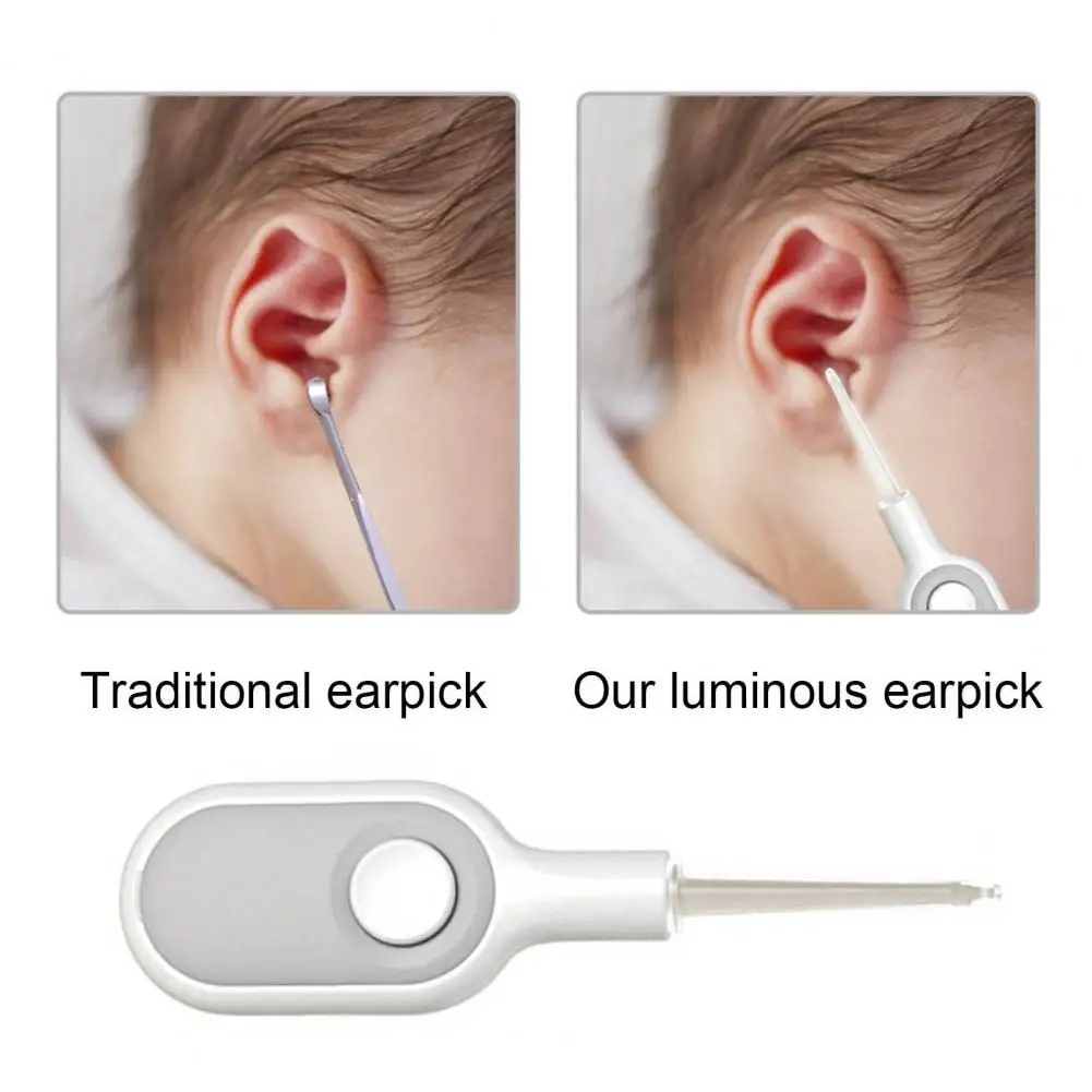 

1PCS Baby Ear Cleaner Earwax Remover Luminous Ear Picking Spoon Cleaner Tool Set with LED light Kids Health Care