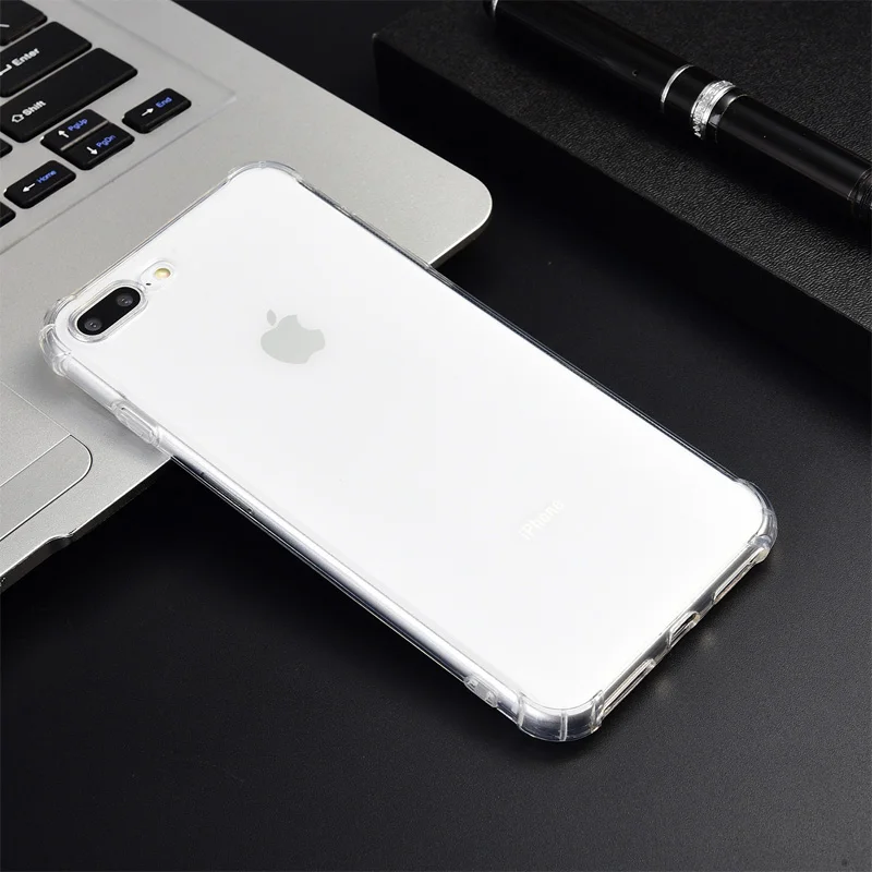 Противоударный мягкий прозрачный чехол для Apple iPhone XS Max XR X 8 7 6 s 6s Plus 5 5S SE