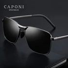 Мужские солнцезащитные очки CAPONI, поляризационные черные очки для вождения в автомобиле, весовой квадратный светильник, солнцезащитные очки с защитой UV400, CP2462