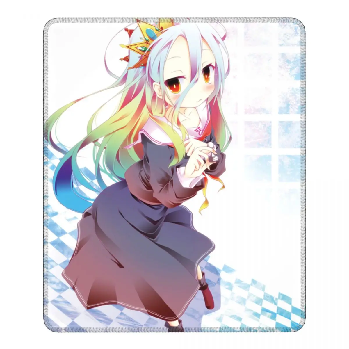 

Игровой коврик для мыши Queen Shiro No Game No Life, Забавный Водонепроницаемый Настольный коврик из натурального каучука, игровой компьютерный коврик...