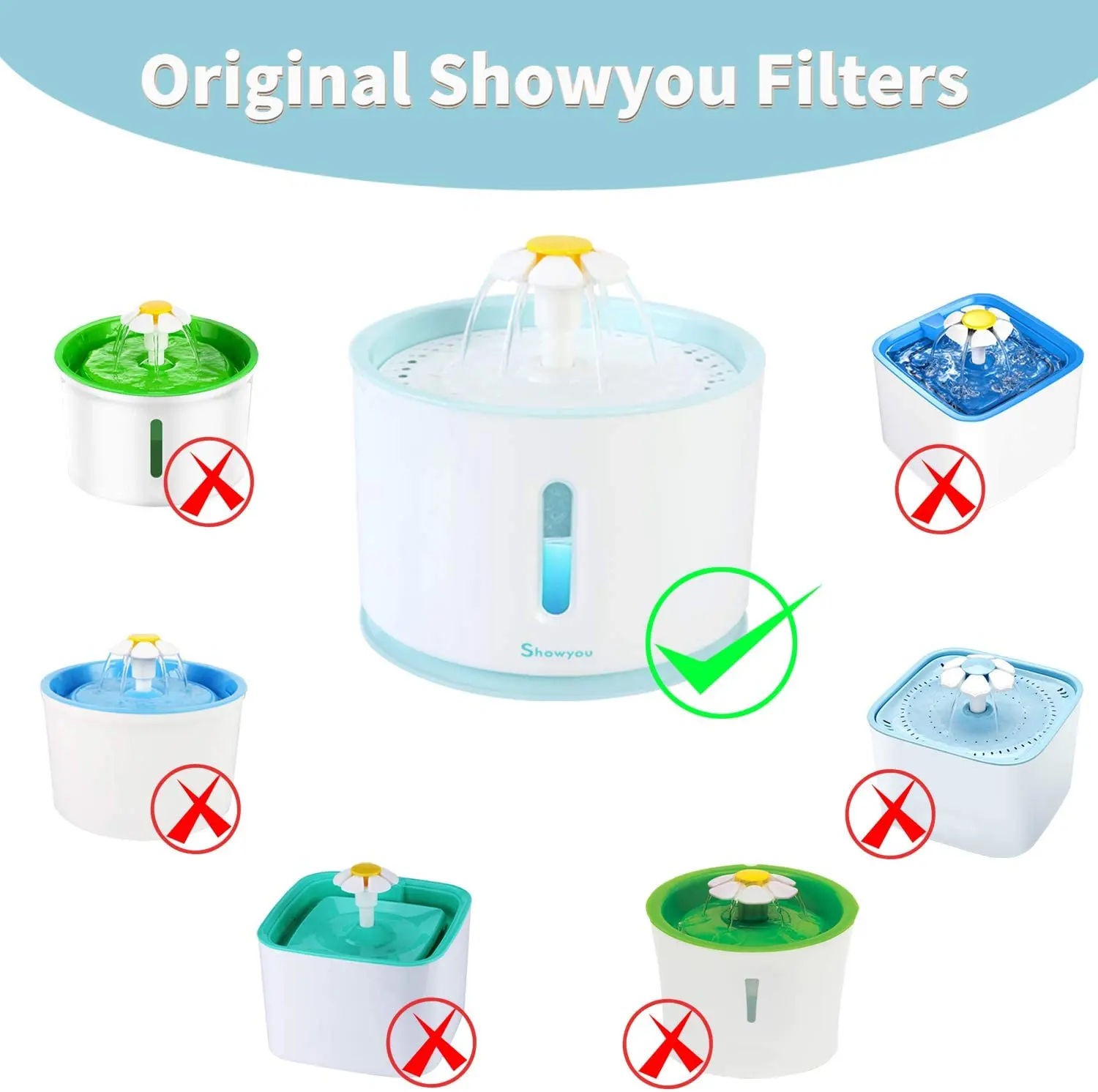 

Carbon Replaced Activated Filter For Cat Water Drinking Fountain Replacement Filters Flower For Pet Dog Round Fountain Dispenser