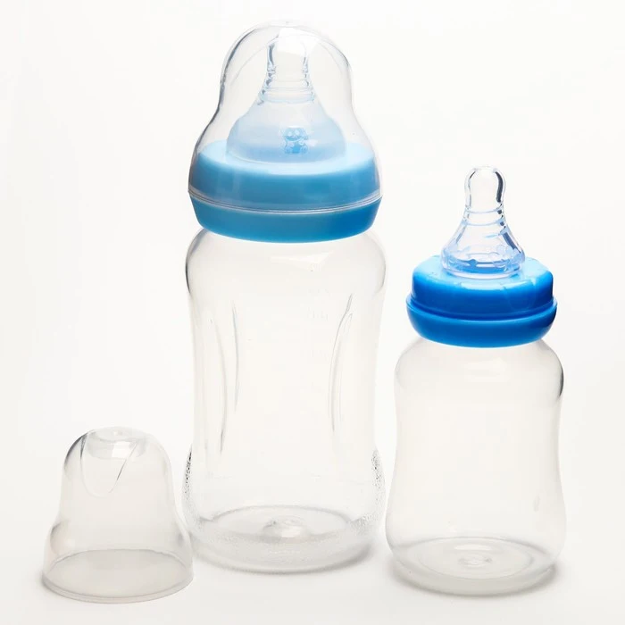 Набор подарочный (бутылочки 270 мл. 125 соска пустышка ершик) цвет голубой