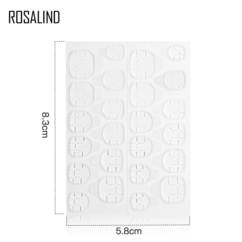 ROSALIND 120 шт накладные наклейки для ногтей s Матовый дизайн липкий прозрачный клей