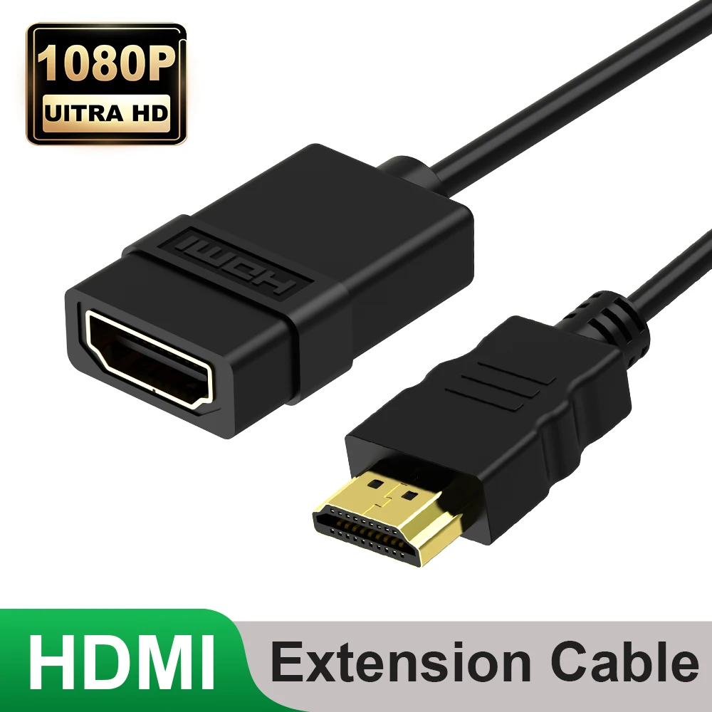 HDMI удлинитель 1080P адаптер HDMI/DVI Мужской к женскому кабель 0 5 м 1 разъем для ноутбук