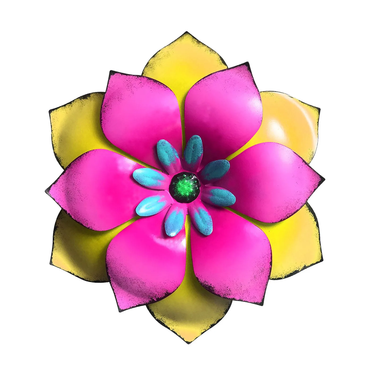 

Art Wall Decor Metal Flower Wall Art Hanging Wall Sculptures For Indoor Outdoor Garden Yard Bedroom Home Decoration Pendant