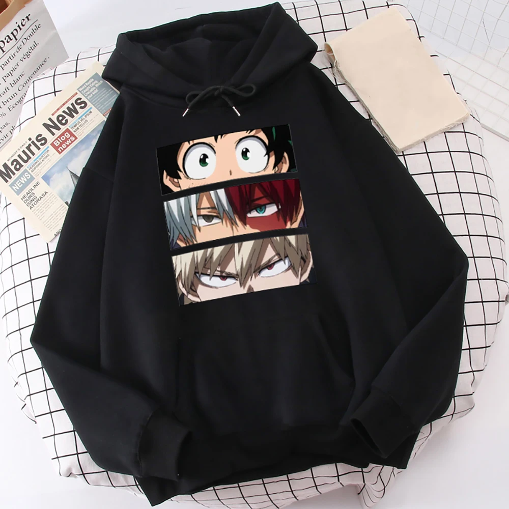

My Hero Academia Hoodies Men's Casual Fashion Sweatshirts Japan Anime Loose Hoodie Hip Hop Creativity Streetwear Male