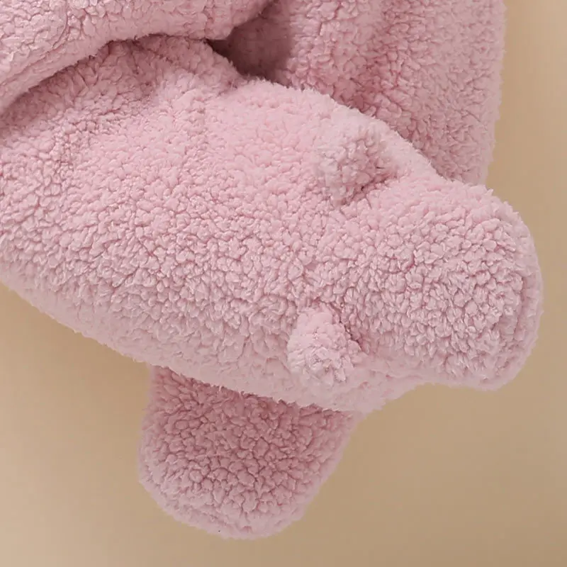 Зимняя одежда для новорожденных девочек теплый комбинезон из плотного флиса