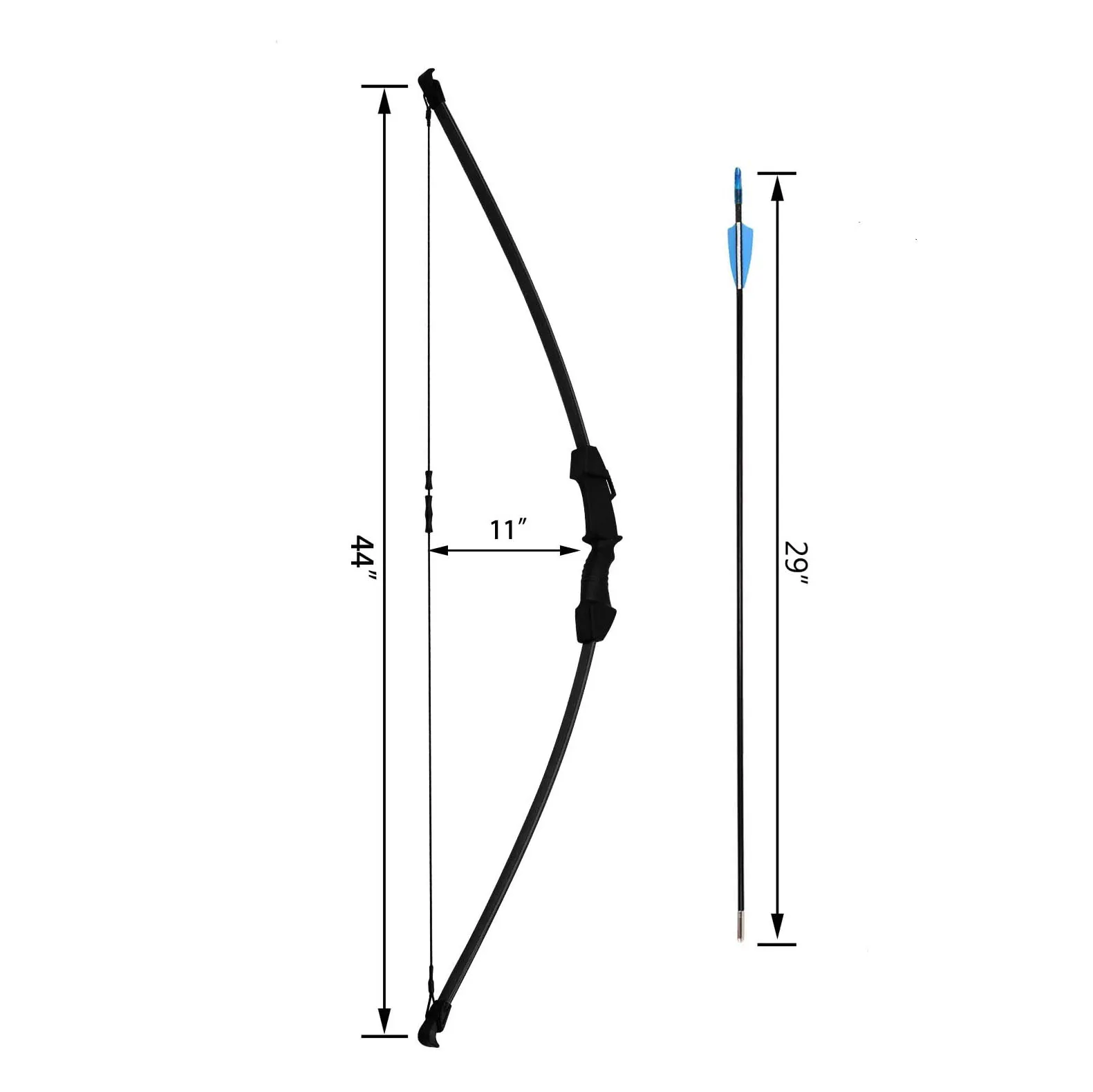 Набор для стрельбы из лука с красными конечностями 45 дюймов |