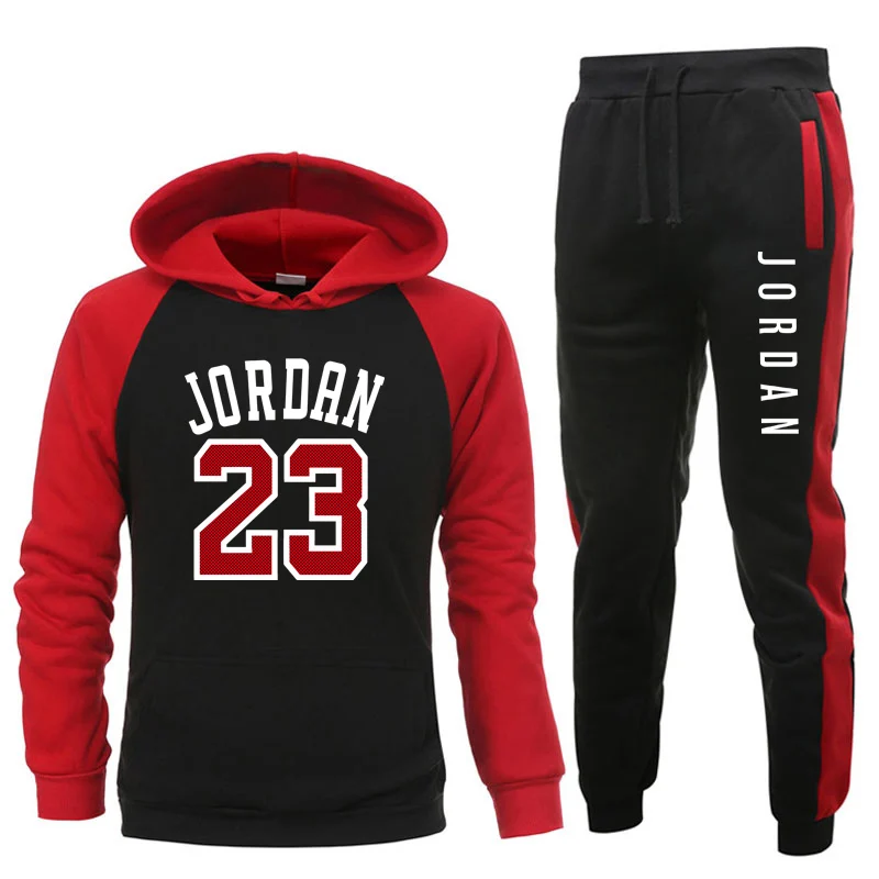 Новинка мужская толстовка с капюшоном комплект Jordan 23 спортивный костюм +