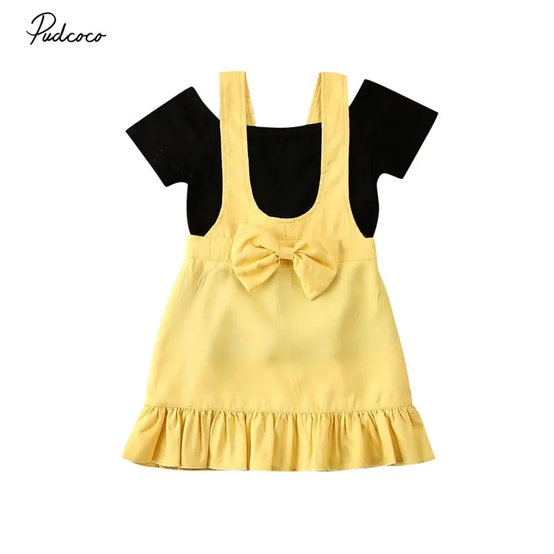 Летняя одежда для малышей 2020 2 шт. маленьких девочек топ с открытыми плечами и