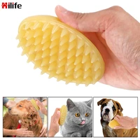 silicone dog brush pet washer cat massage animal comb cleaner puppy wash tools soft gentle bristles quickly cleaing brush tools