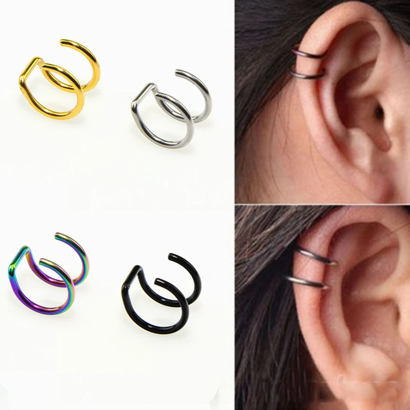 Серьги клипсы высокого качества в стиле панк модные серьги для