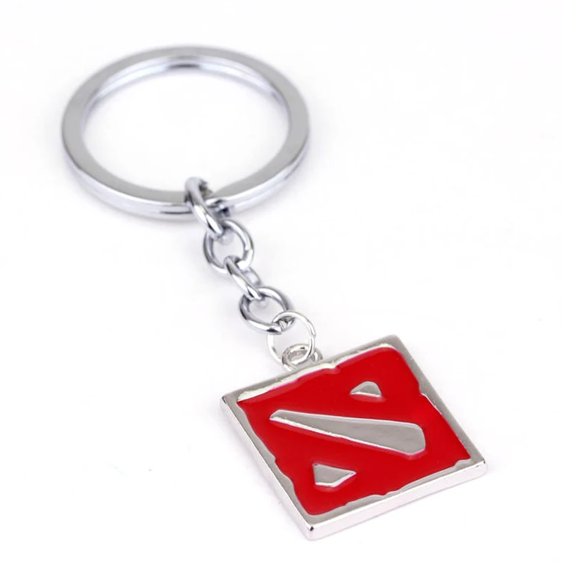 silver Игра Dota 2 город портала прокрутки брелок для друзей брелок мужской Colar Masculino Llaveros Dota2 брелок - Цвет: silver