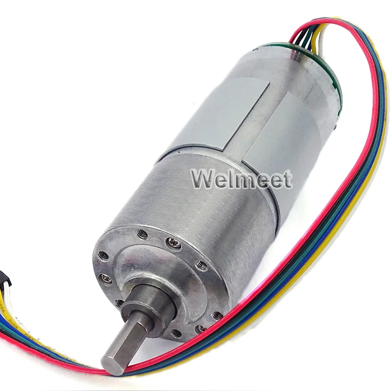 Редукторный двигатель с большим крутящим моментом и кодовым диском 1 шт. 12 В 24