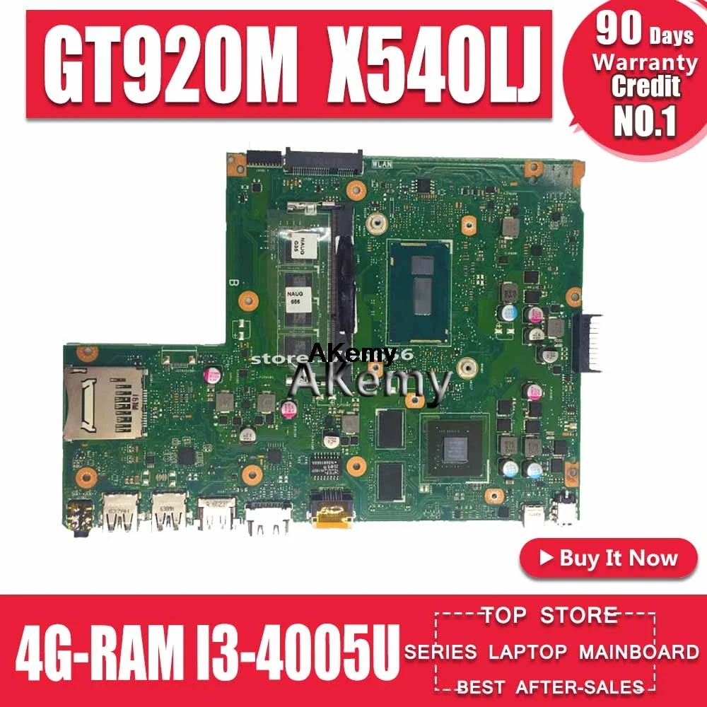 X540LJ материнская плата для ноутбука ASUS VivoBook X540L X540LJ F540L A540L оригинальная материнская плата 4G-RAM I3-4005U GT920M