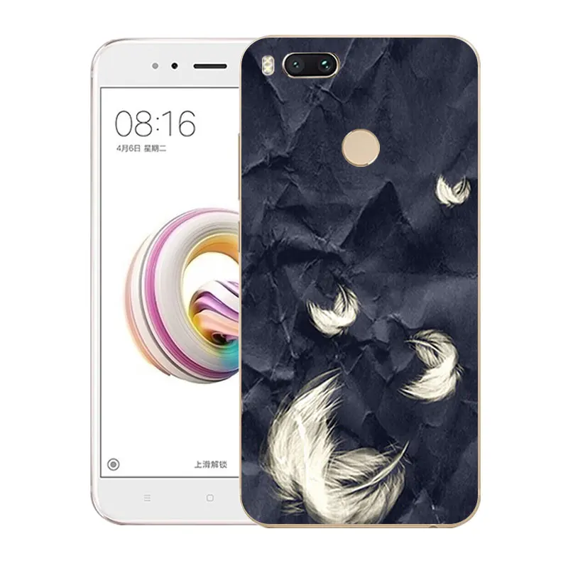 Защитные чехлы из ТПУ для Xiaomi Mi 5X A1 5 дюйма мягкий силиконовый черный чехол