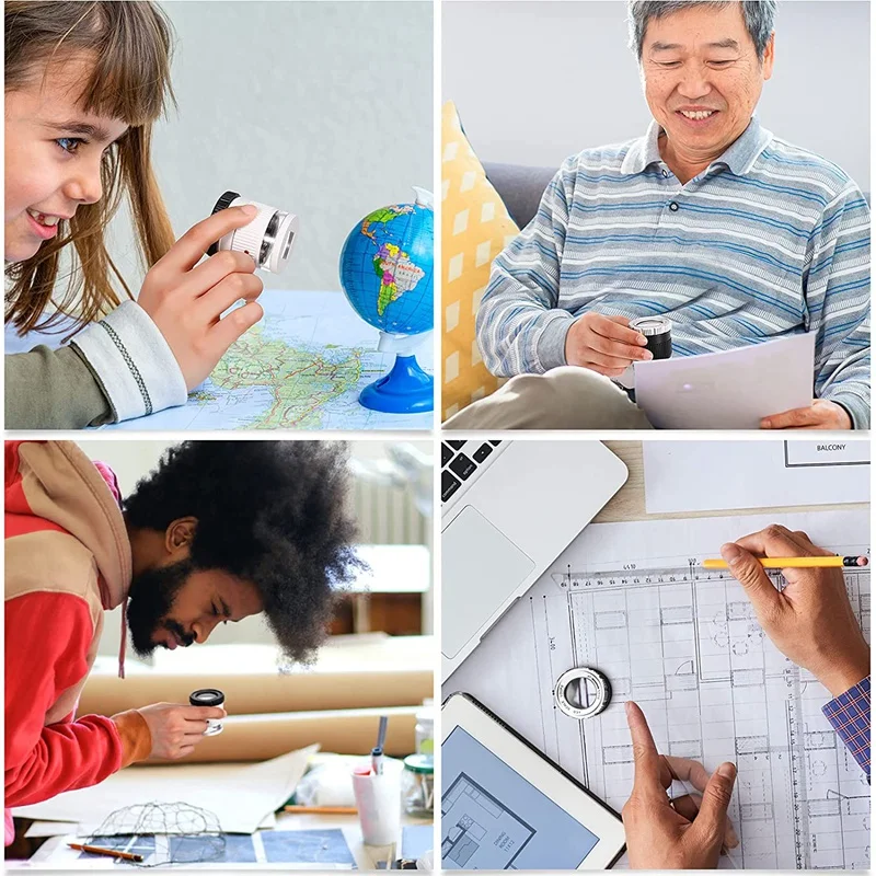 Лупа для ювелирных изделий с 3 светодиодами оптическое стекло УФ-лампами лупа 30