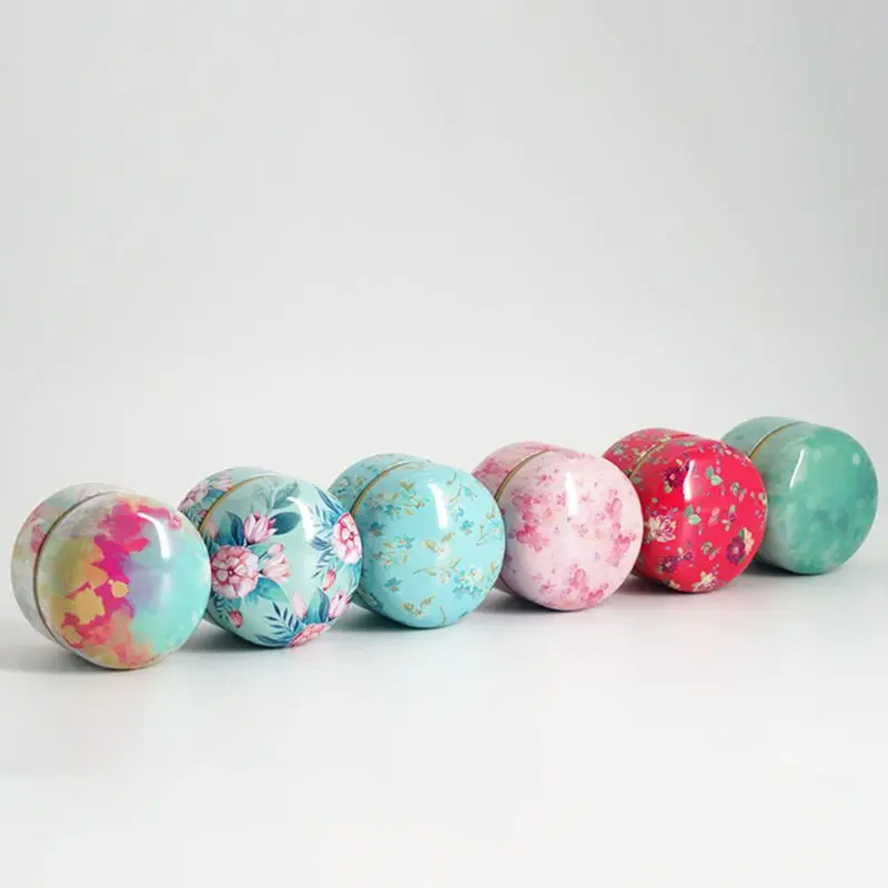 Круглый металлический чехол в японском стиле с цветами органайзер для свадебных