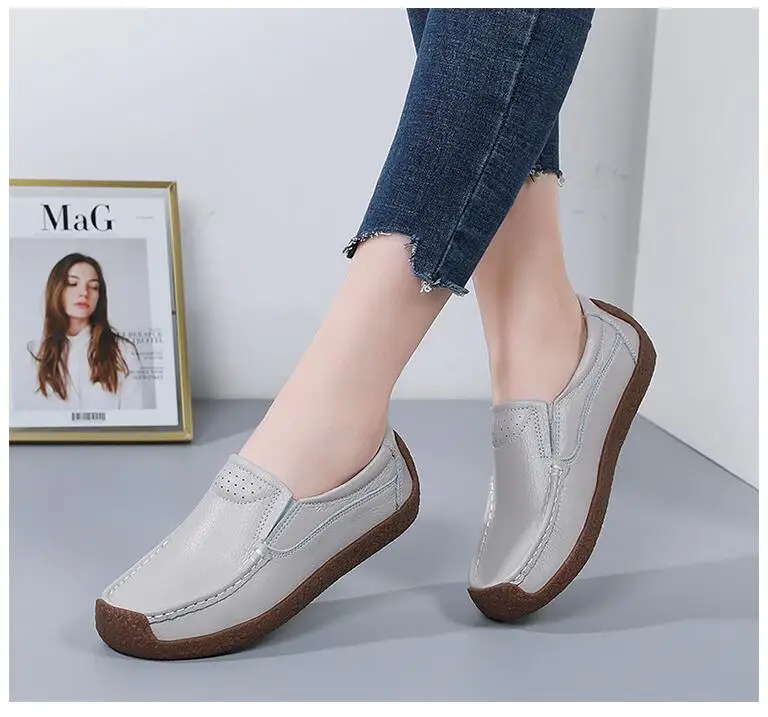 Women's casual shoes spring and autumn casual flat-bottomed peas shoes 2021 new women's comfortable and soft large size women's
