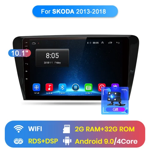 WIFI (2GB 32GB) Junsun Штатное Головное устройство For Шкода Октавия 2013- GPS Android 8.1 aвтомагнитола магнитола 2 din автомагнитолы 2DIN Андроид для SKODA Octavia A7 штатная магнитола 2GB+32GB автомобильная мультимедиа - Цвет: WIFI (2GB 32GB)