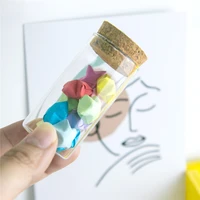 50pcs 25ml small lovely clear glass test tube with corks ornament handicrafts gifts perfume vials snack jar sub bottling