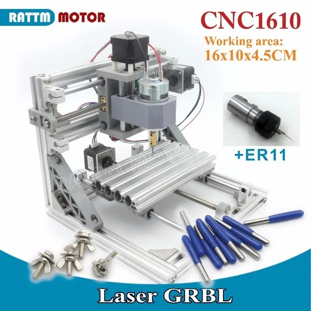 UKR CNC 1610 GRBL управление DIY Мини станок с ЧПУ рабочая зона 160x100x45 мм 3 оси Pcb фрезерный