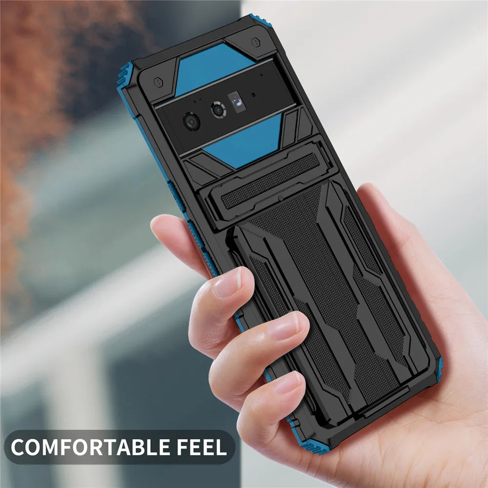 

Luxury Case For Google Pixel 6 Pro 6pro Coque Card Slot Bag Kickstand Holder Stand Case For Google Pixel6 PRO 5G 6.67" 2021