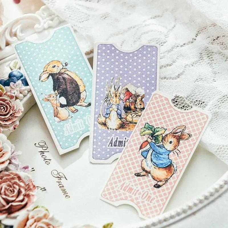 KLJUYP 24pcs Cute Rabbit Film Strip and Tickets Paper Die Cuts for Scrapbooking Happy Planner/Cardmaking/Journaling Project | Дом и сад