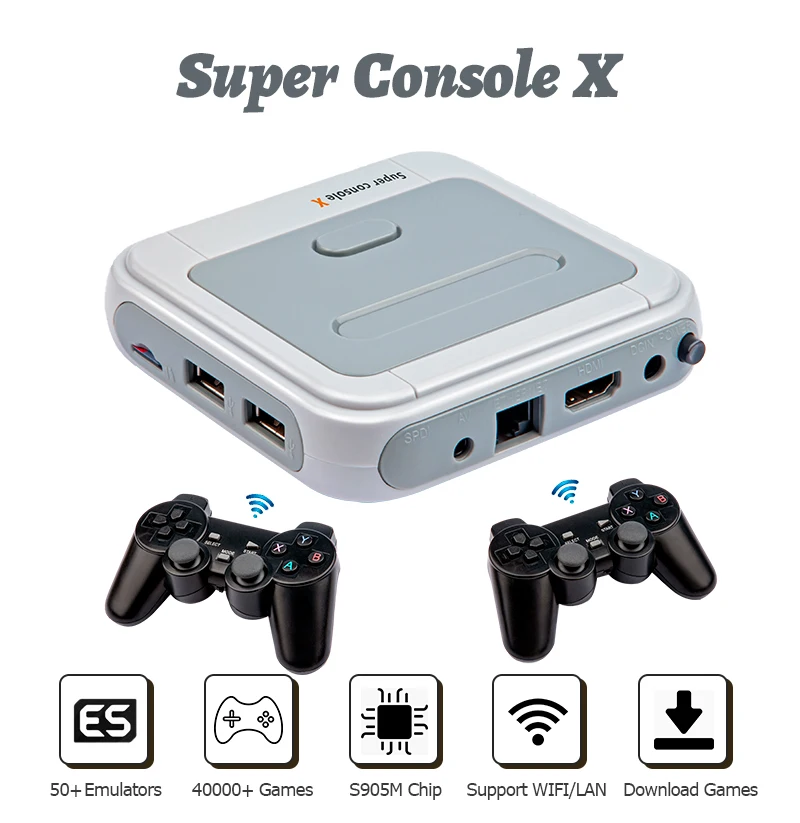 Супер консоль X Ретро видео игровые консоли для PS1/N64/DC/PSP WiFi 50 + эмуляторы 50000 Игры
