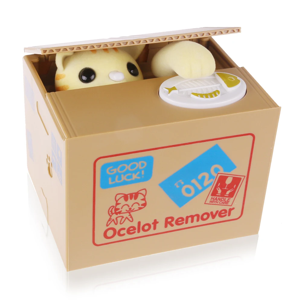 Горячая Распродажа Электронная автоматическая копилка для монет с котом 1 шт.