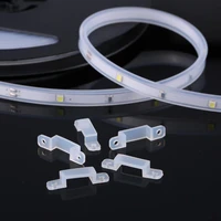 50pcs led light bar fixing clip waterproof fixing buckle led clip tube with bracket lamp fixing 12mm14mm silicone mounting d0f5