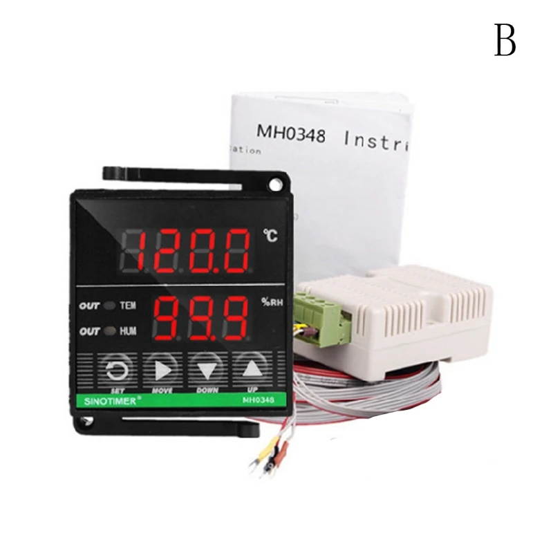 

W3JA Digital PID Temperature Humidity Controller AC 100-240V Dual Large Display High Precision Thermostat Relay for Greenhouse