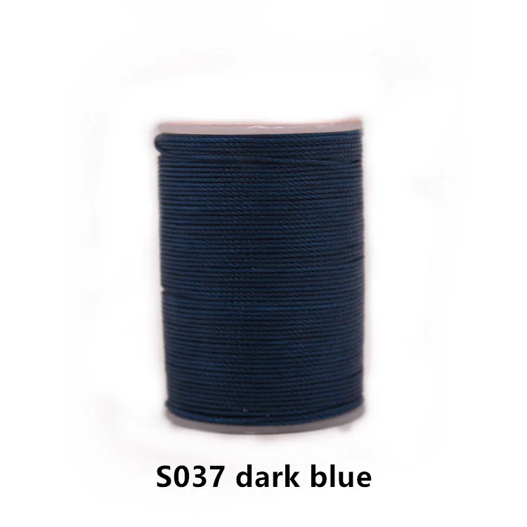 S037 navy blue Распродажа DIY диаметр 0,55 мм кожаная круглая Вощеная швейная нить ручная прошитая полиэфирная круглая Вощеная цветная нить 40 цветов - Цвет: S037 navy blue