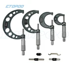 Наружные Микрометры 0-4 дюйма в наборах, микрометр 0-1 дюйм 1-2 дюйма 2-3 дюйма 3-4 дюйма, наружный микрометр, микрометр, калибр, измеритель толщины