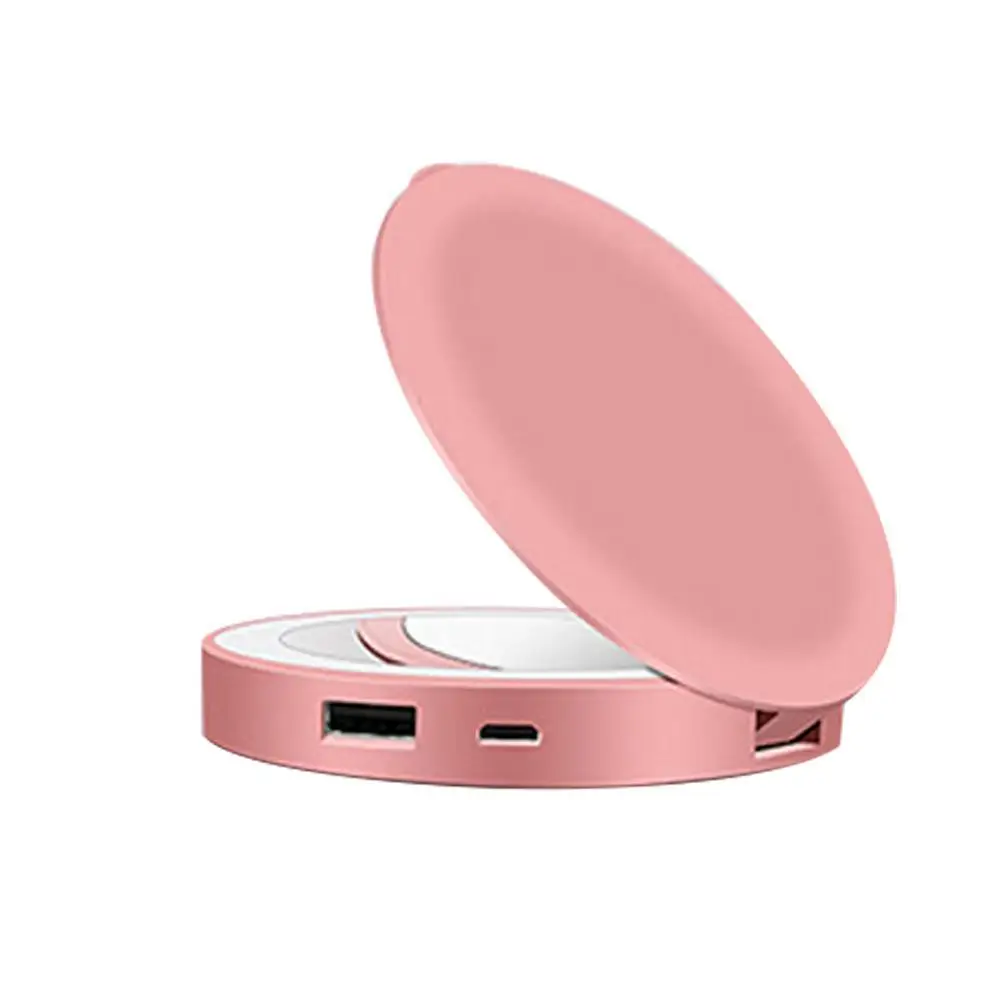 Модный мини светодиодный портативный макияж складной подарок зеркало USB