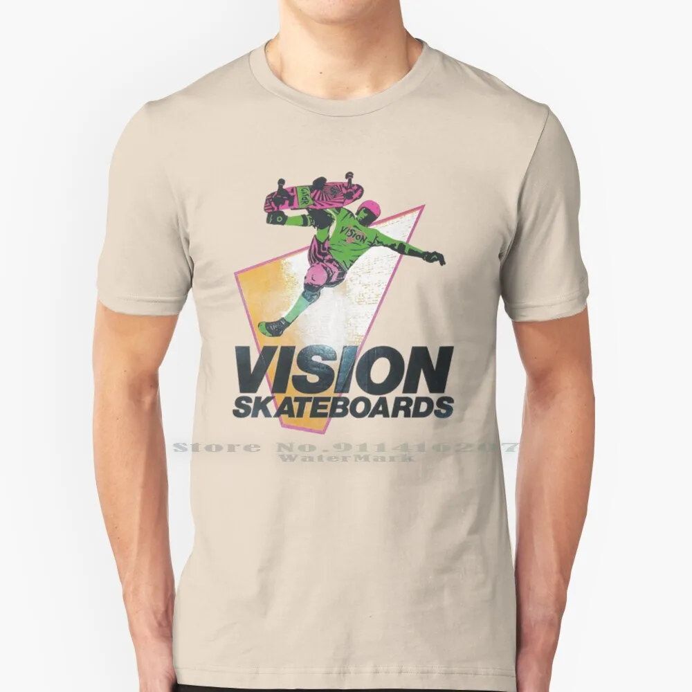 

Vision Skateboards T Shirt Designs T Shirt 100% Pure Cotton Skateboard Santa Monica 1980s Skateboarding 80s Skateboard Old