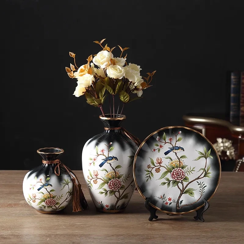 3 шт./компл. Цзиндэчжэнь Керамика ваза Винтаж китайский Стиль с животными тонкой