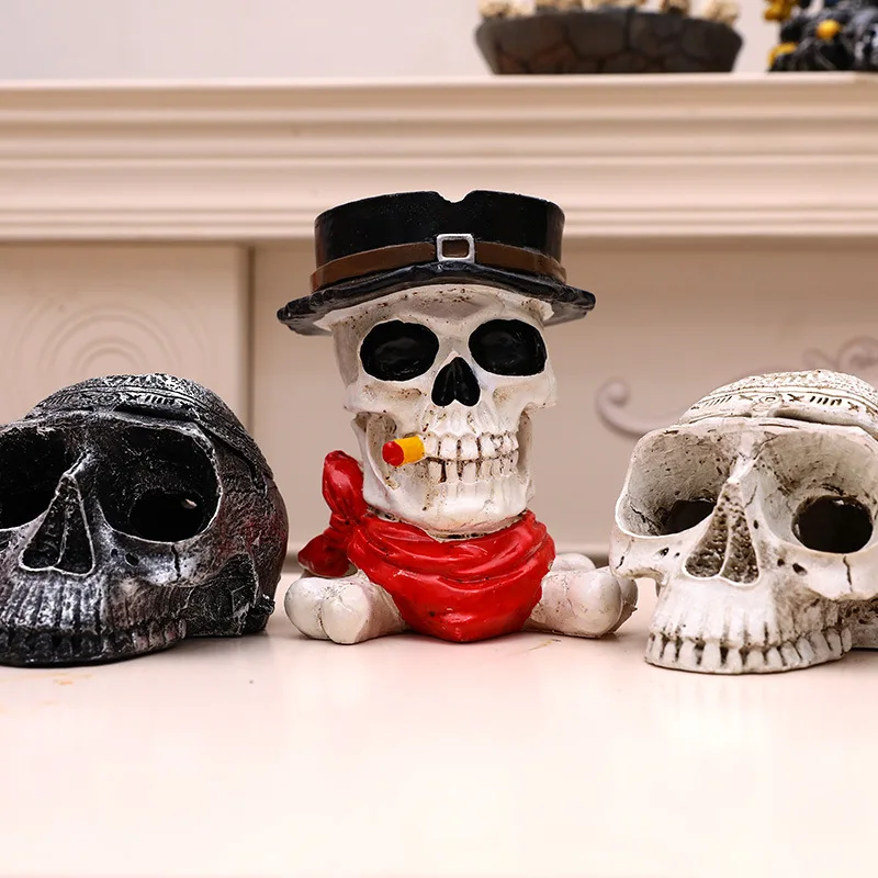 

Статуи и скульптуры для Хэллоуина из смолы пепельница подарки для карнавала вечевечерние реквизит для украшения бара KTV пепельница для сиг...