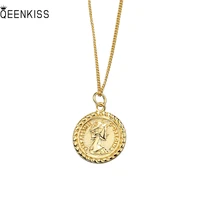 queenkiss nc652 fine jewelry wholesale fashion lady girl birthday wedding retro round 18kt gold white gold pendant necklace