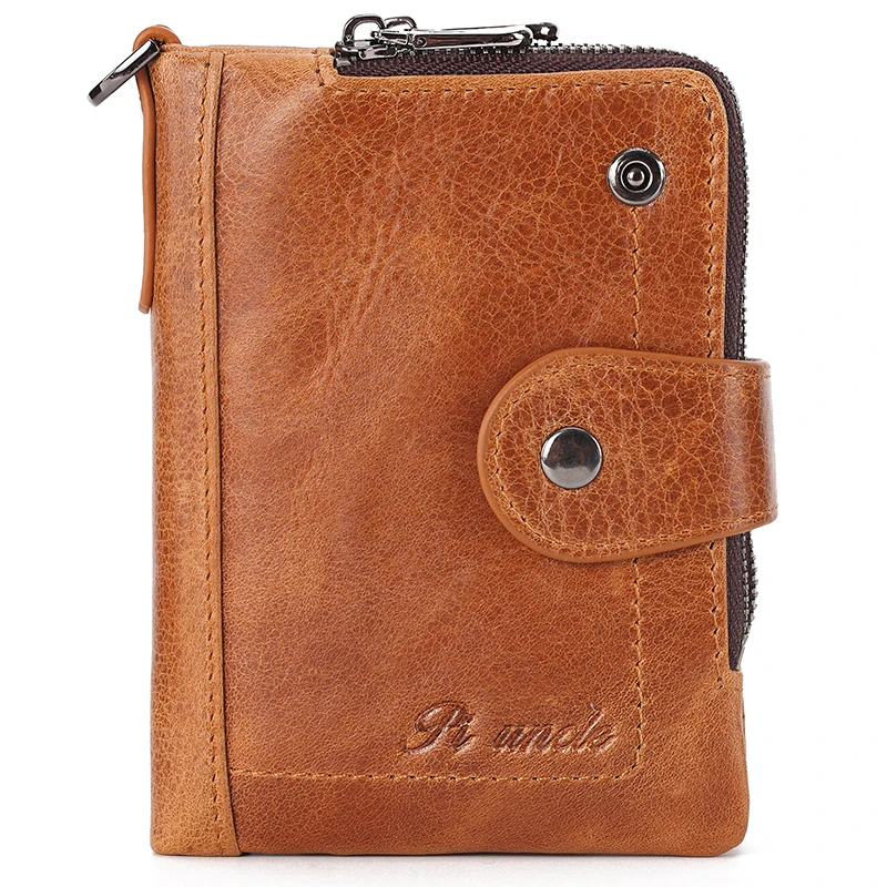 Короткий кошелек с Rfid защитой для мужчин и женщин винтажный тонкий бумажник из