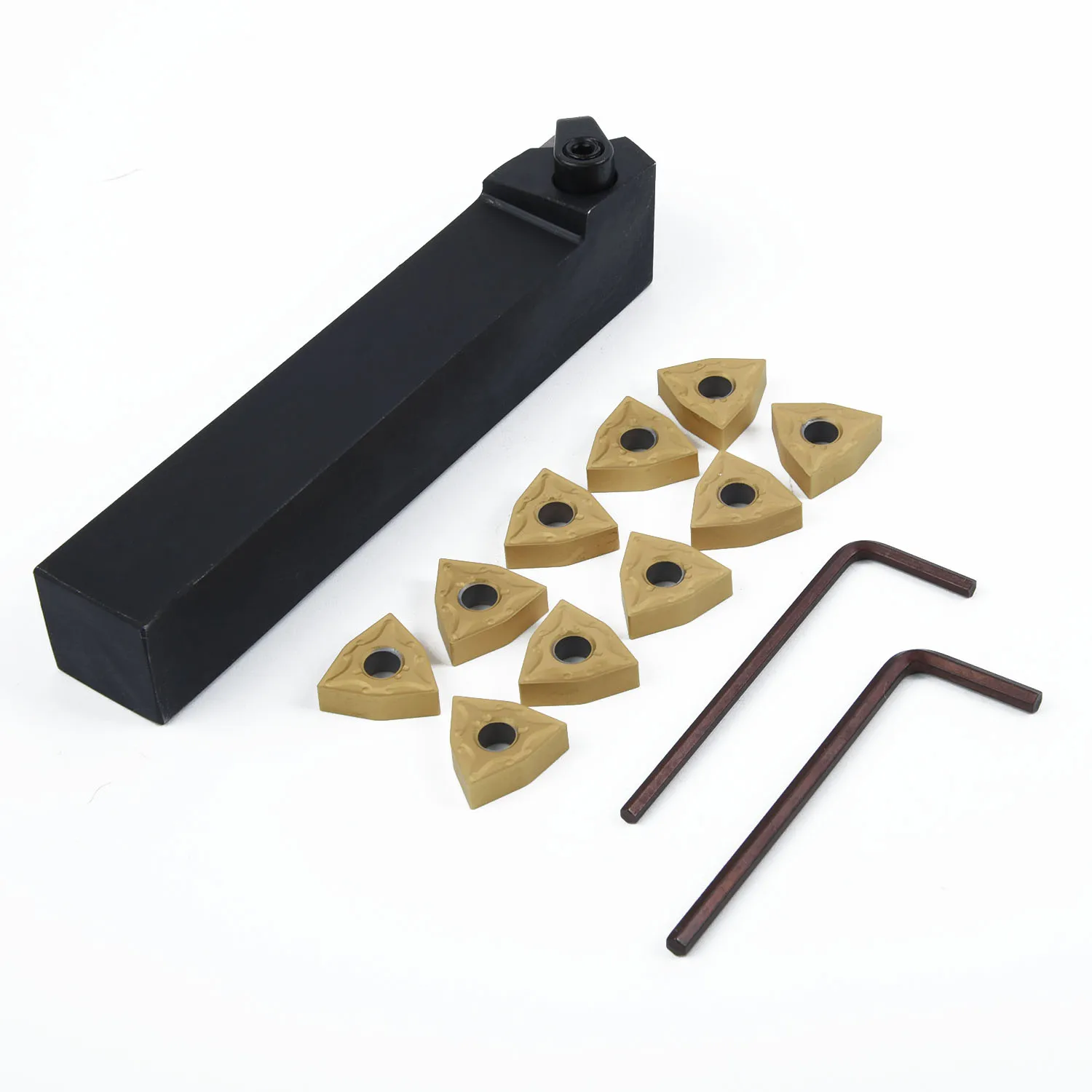 

1 Set 20mm Lathe Turning Tool Holder MWLNR2020K08+10 WNMG0804 Carbide Inserts US