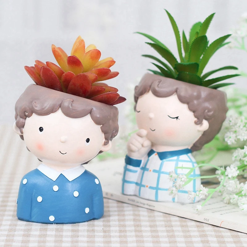 Набор курчавых досок для мальчиков 4 шт. европейский стиль сочные горшки растений