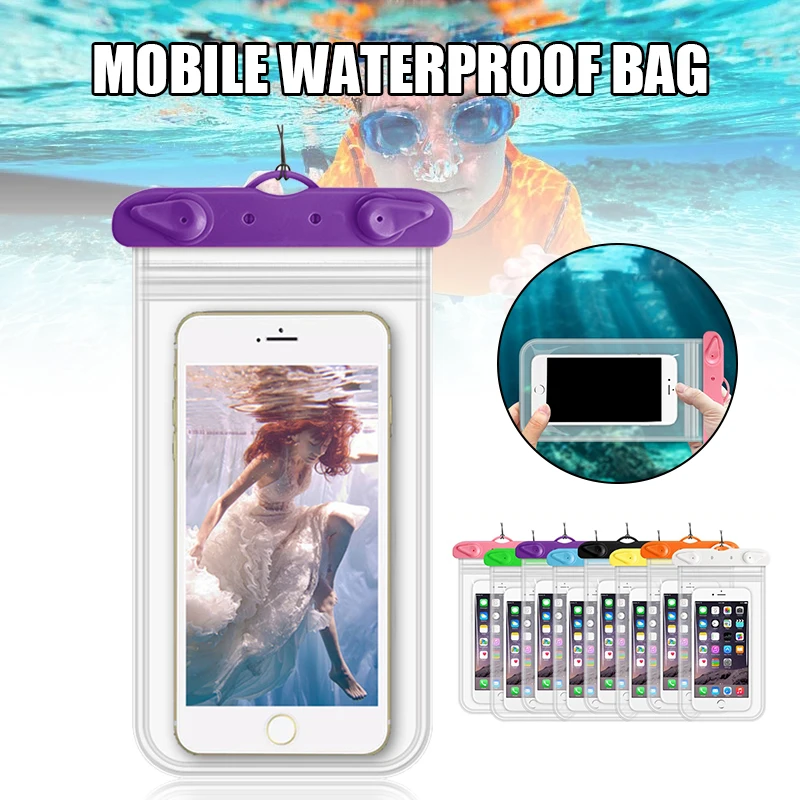 

Mobile Phone Waterproof Bag Drift Diving Thick Barrier-Free Transparent Waterproof Mobile Phone Case EDF