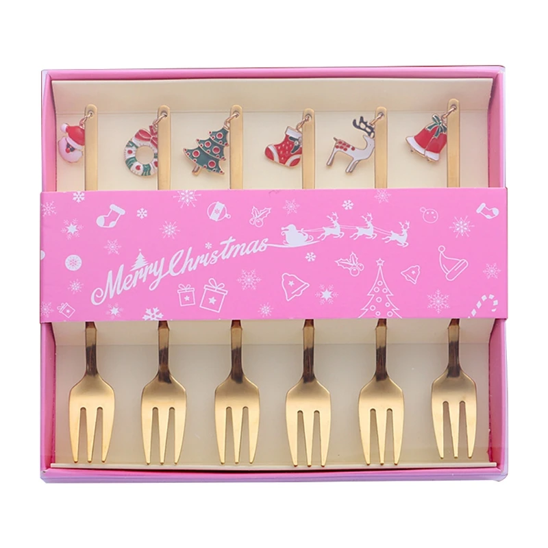 

6 шт./упаковка, вилки для фруктов из нержавеющей стали