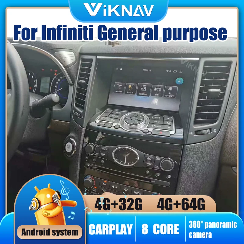 

Автомобильный DVD-плеер на Android с HD-экраном для Infiniti, универсальный GPS-навигатор, стерео автомобильный радиоприемник, мультимедийный плеер 2din