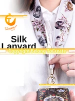 mobile phone silk lanyard halter internet red creative personality chain scarves broad hand rope ribbon ornament printing useful