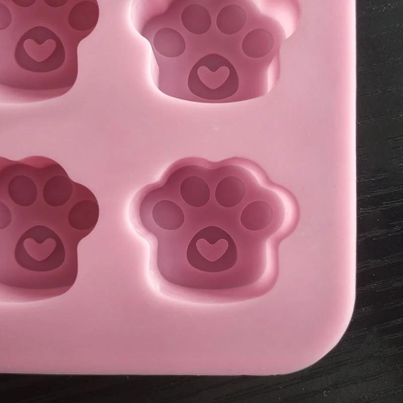 

16-Cavity Silicone Paw Print Mold Animal Palw Resin Mold Dog Cat Footprint Shape Silicone Epoxy Casting Molds DIY Crafts R9JE